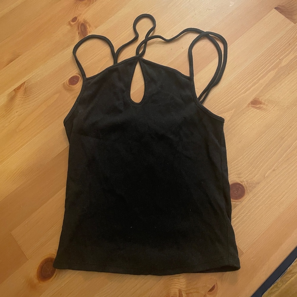 Urban outfitters XS black keyhole strappy tank top